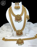 Exclusive Gold Plated South Indian Semi Bridal Jewellery Set